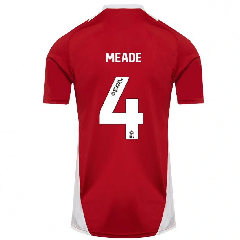 Danxen Kid Isi Meade #4 Red White Gold Home Jersey 2025/26 T-Shirt