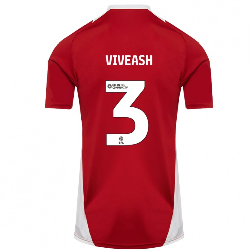 Danxen Kid Gipsy Viveash #3 Red White Gold Home Jersey 2025/26 T-Shirt