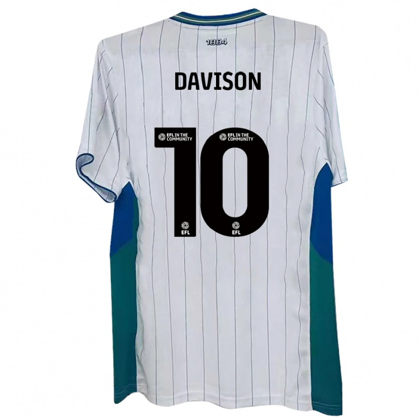 Danxen Kid Josh Davison #10 White Green Blue Home Jersey 2025/26 T-Shirt