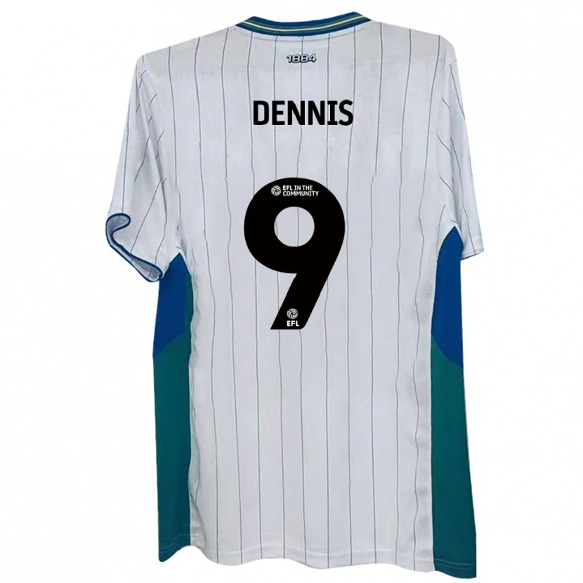 Danxen Kid Kristian Dennis #9 White Green Blue Home Jersey 2025/26 T-Shirt