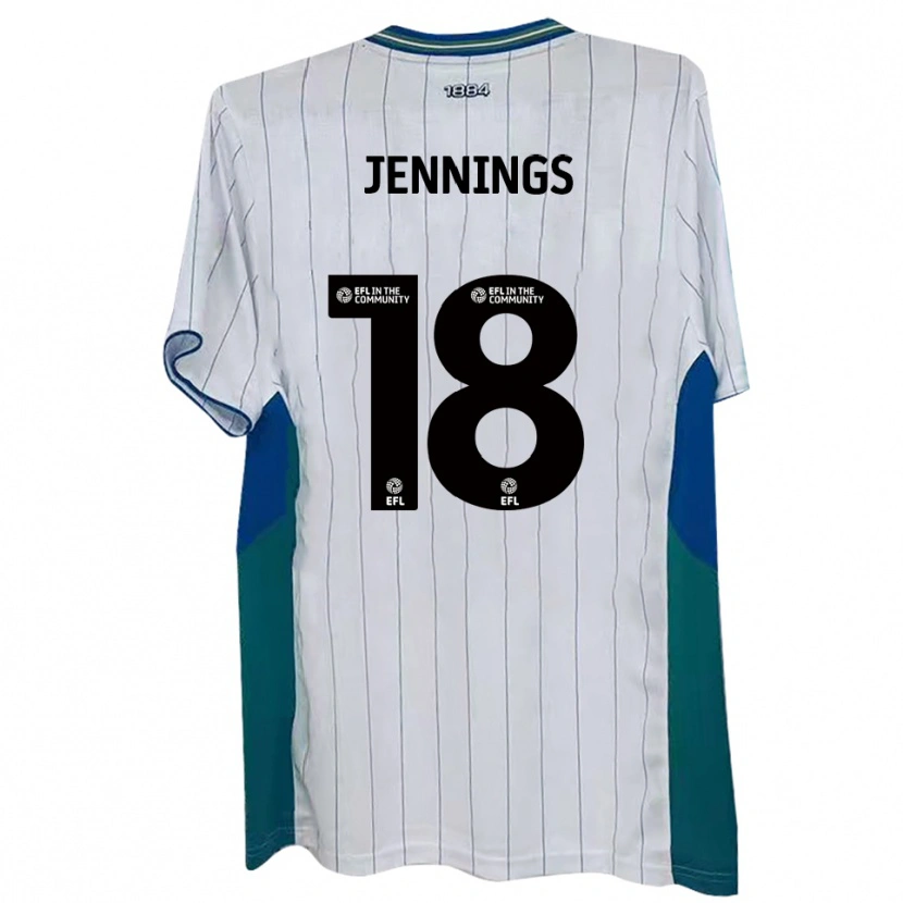 Danxen Kid Connor Jennings #18 White Green Blue Home Jersey 2025/26 T-Shirt
