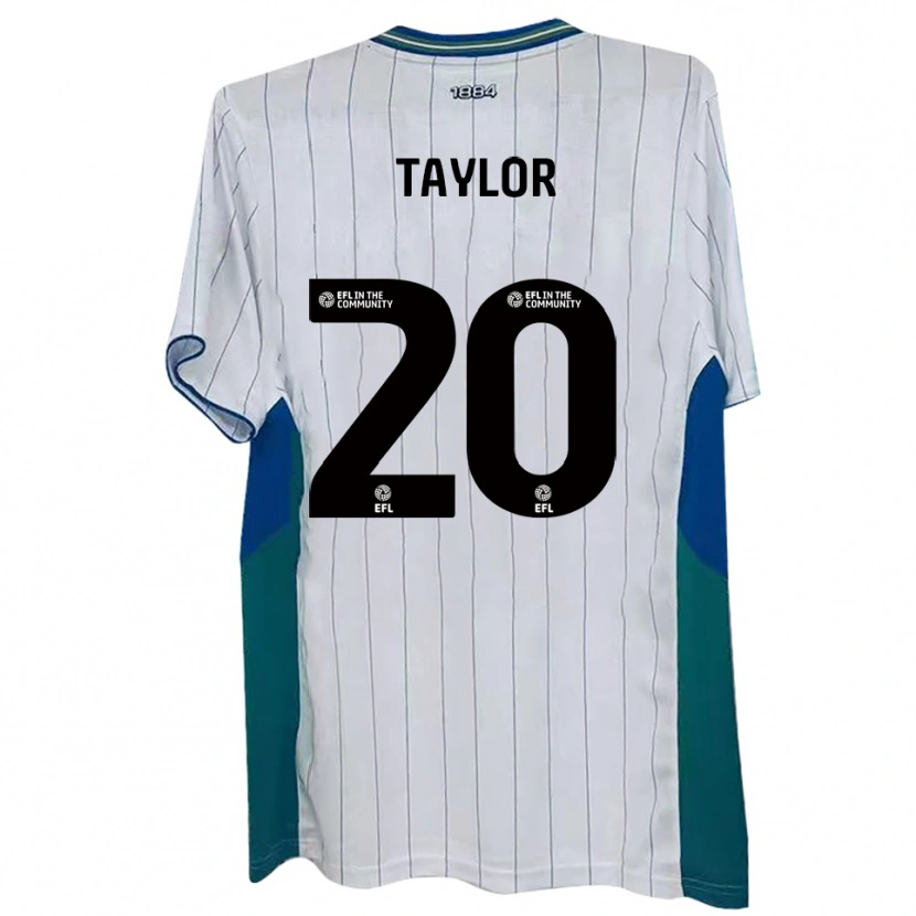Danxen Kid Sam Taylor #20 White Green Blue Home Jersey 2025/26 T-Shirt