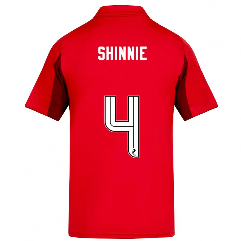 Danxen Kid Graeme Shinnie #4 Red Burgundy Home Jersey 2025/26 T-Shirt