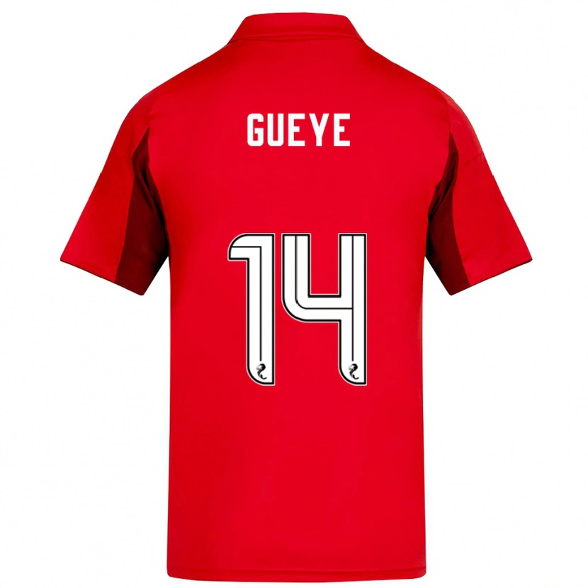 Danxen Kid Pape Habib Gueye #14 Red Burgundy Home Jersey 2025/26 T-Shirt