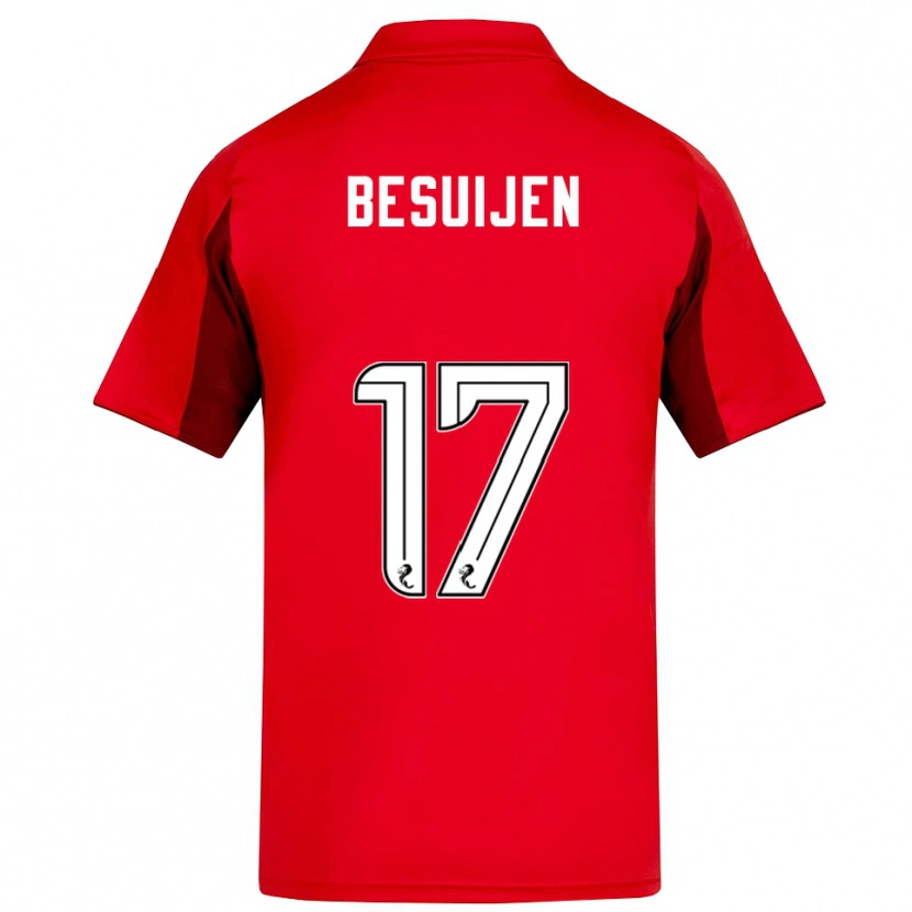 Danxen Kid Vicente Besuijen #17 Red Burgundy Home Jersey 2025/26 T-Shirt
