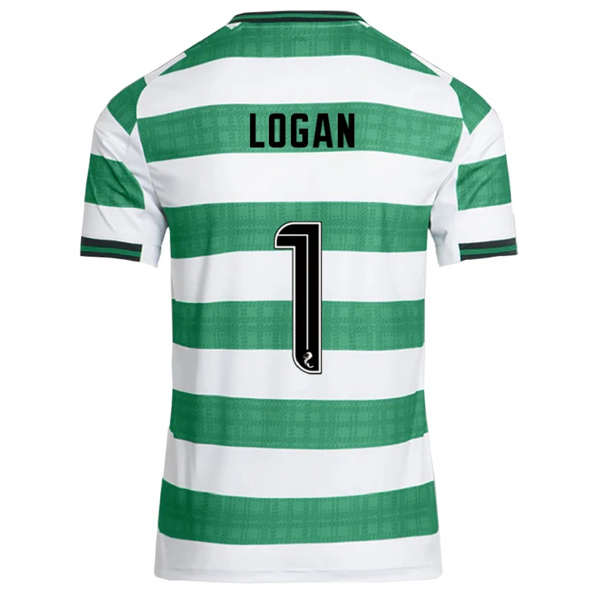 Danxen Kid Chloe Logan #1 Green White Home Jersey 2025/26 T-Shirt