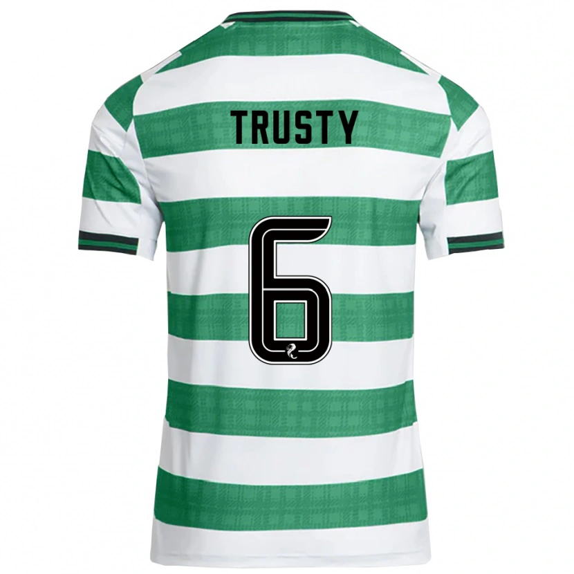 Danxen Kid Auston Trusty #6 Green White Home Jersey 2025/26 T-Shirt