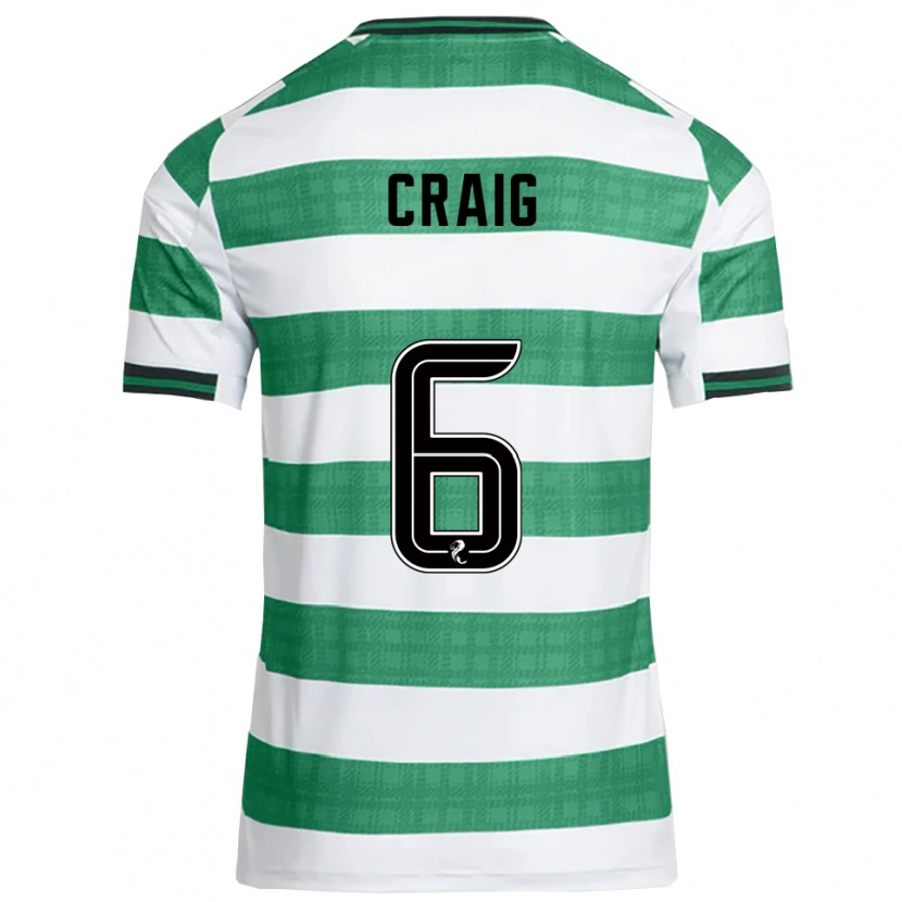 Danxen Kid Chloe Craig #6 Green White Home Jersey 2025/26 T-Shirt