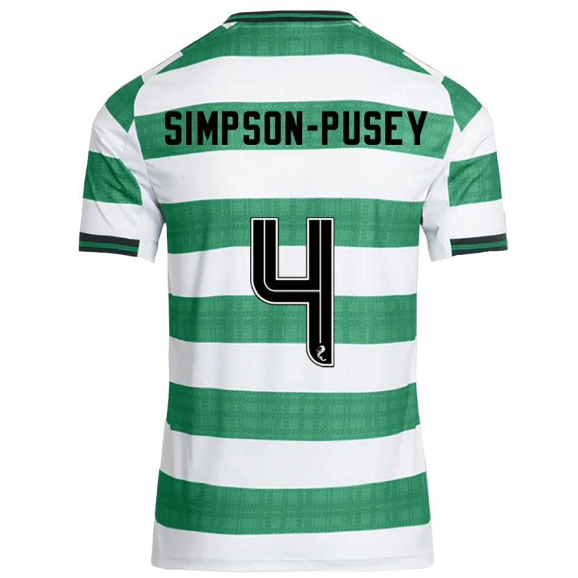 Danxen Kid Jahmai Simpson-Pusey #4 Green White Home Jersey 2025/26 T-Shirt