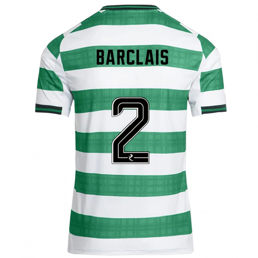 Danxen Kid Celya Barclais #2 Green White Home Jersey 2025/26 T-Shirt