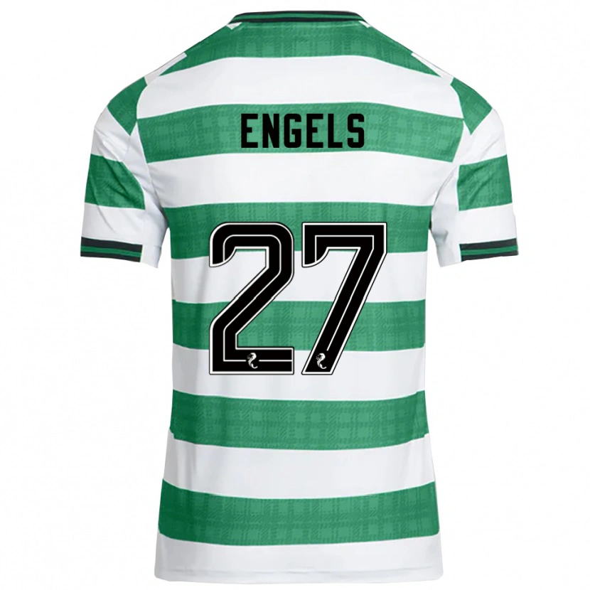 Danxen Kid Arne Engels #27 Green White Home Jersey 2025/26 T-Shirt