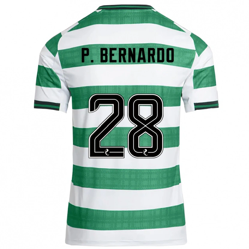 Danxen Kid Paulo Bernardo #28 Green White Home Jersey 2025/26 T-Shirt
