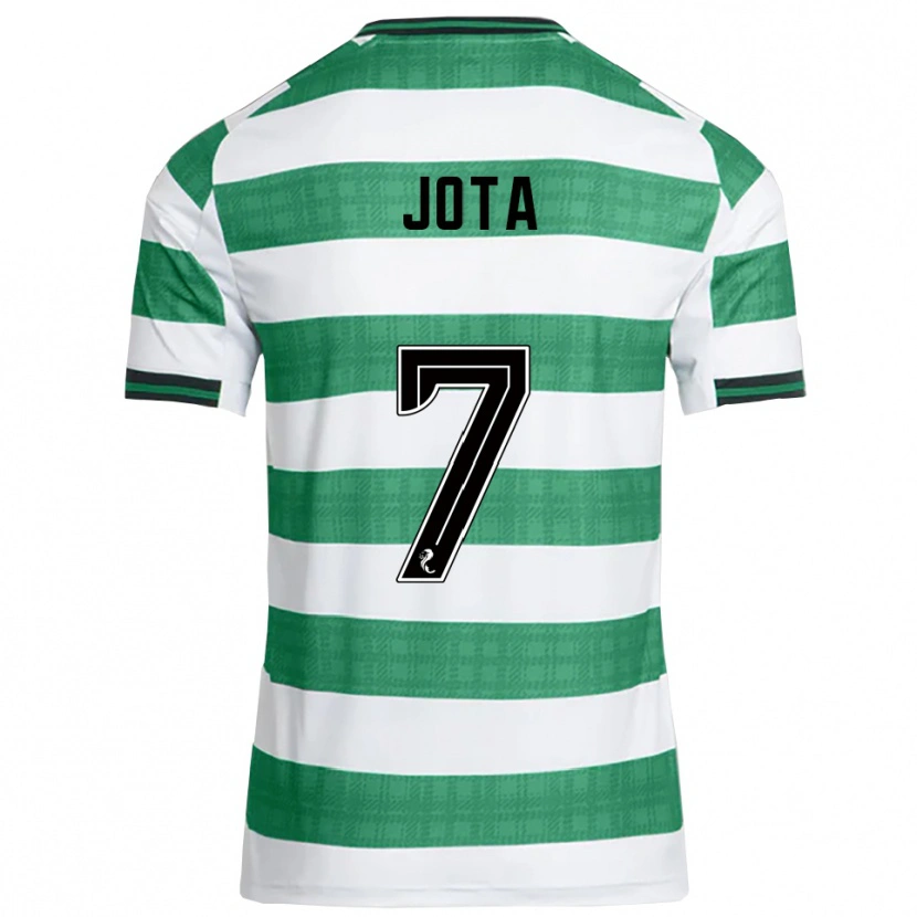 Danxen Kid Jota #7 Green White Home Jersey 2025/26 T-Shirt