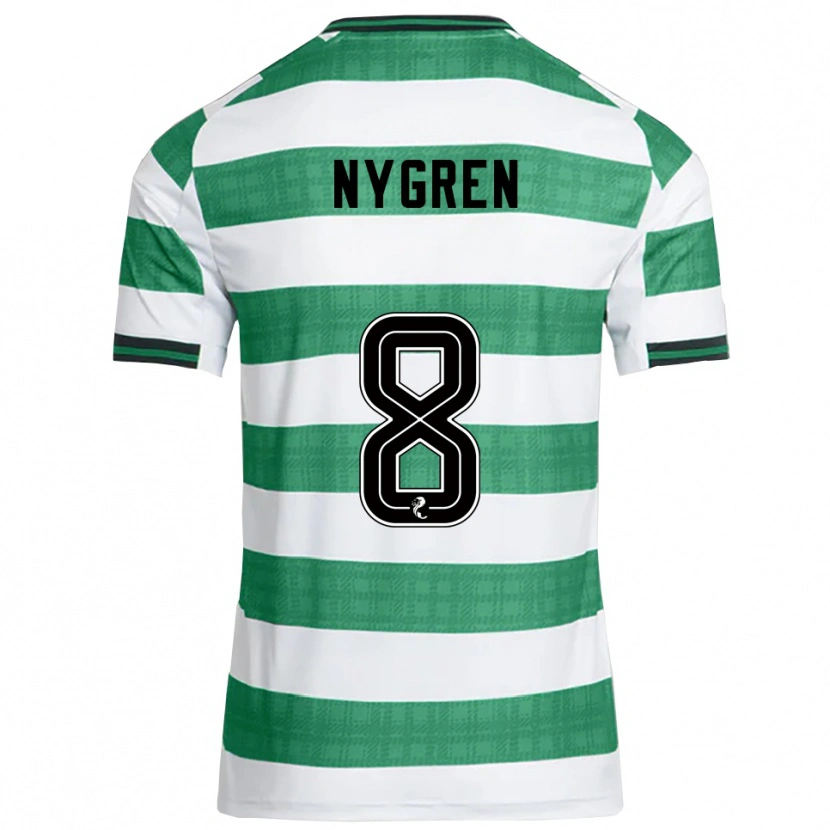 Danxen Kid Benjamin Nygren #8 Green White Home Jersey 2025/26 T-Shirt