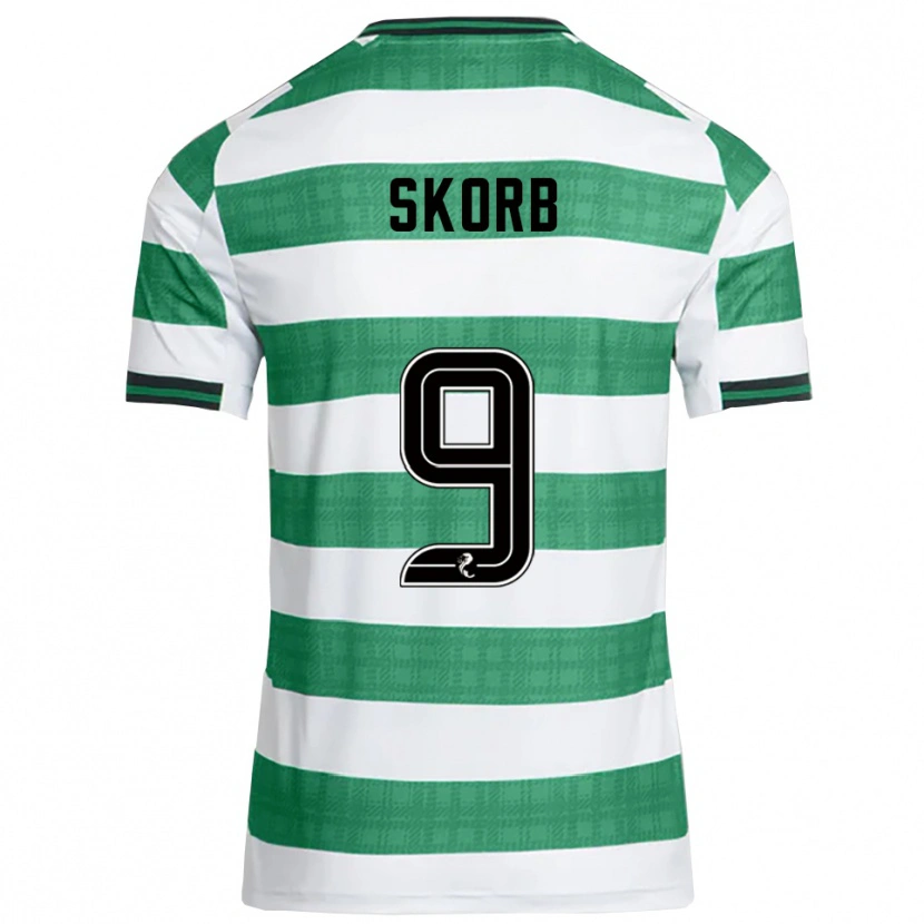 Danxen Kid Filip Skorb #9 Green White Home Jersey 2025/26 T-Shirt