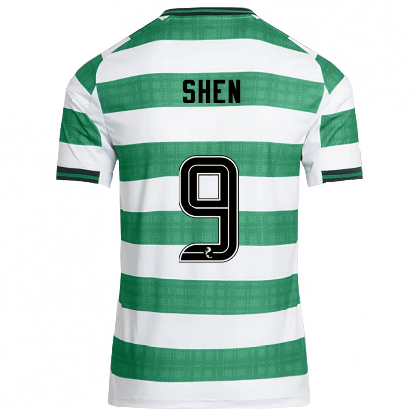 Danxen Kid Shen Mengyu #9 Green White Home Jersey 2025/26 T-Shirt