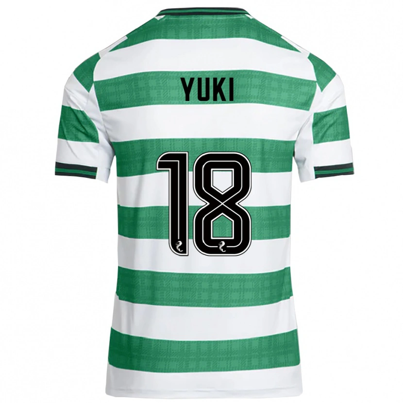 Danxen Kid Yuki Kobayashi #18 Green White Home Jersey 2025/26 T-Shirt