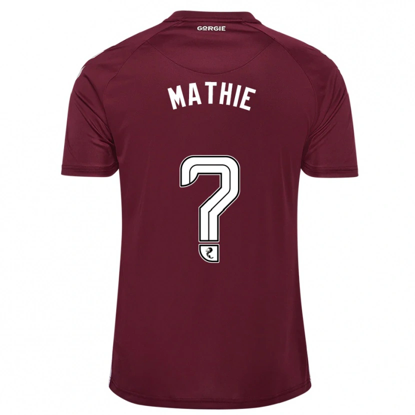 Danxen Kid Jayden Mathie #0 Burgundy White Home Jersey 2025/26 T-Shirt
