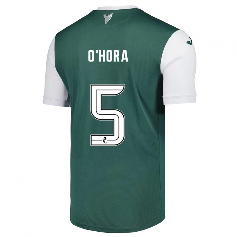 Danxen Kid Warren O'hora #5 Green White Home Jersey 2025/26 T-Shirt