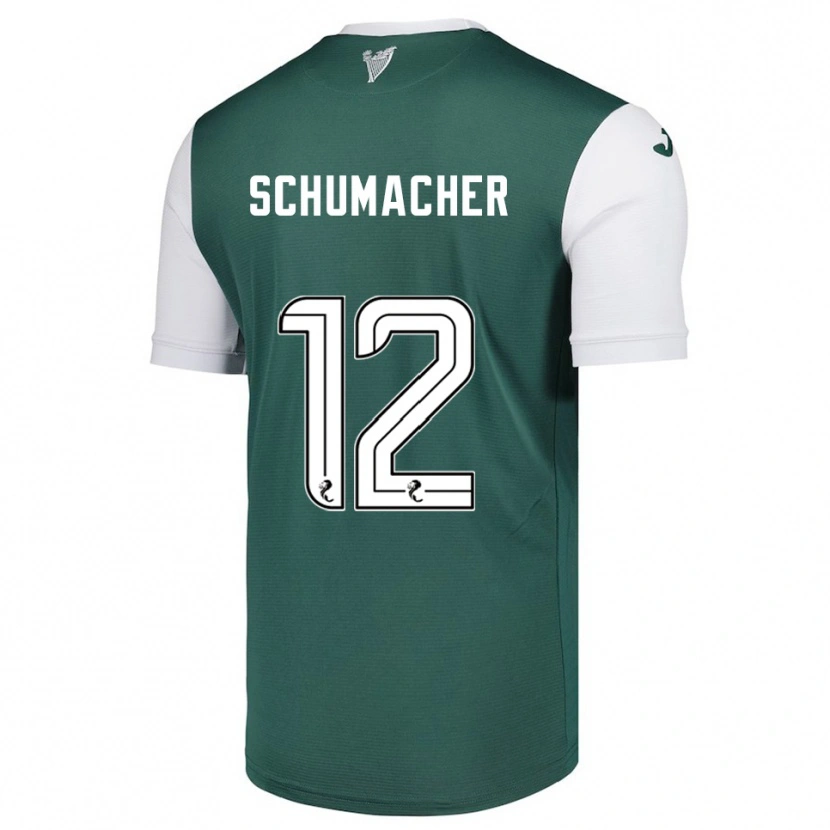 Danxen Kid Noa Schumacher #12 Green White Home Jersey 2025/26 T-Shirt