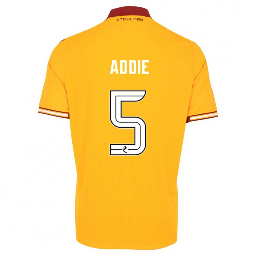 Danxen Kid Jo Addie #5 Yellow Burgundy Home Jersey 2025/26 T-Shirt