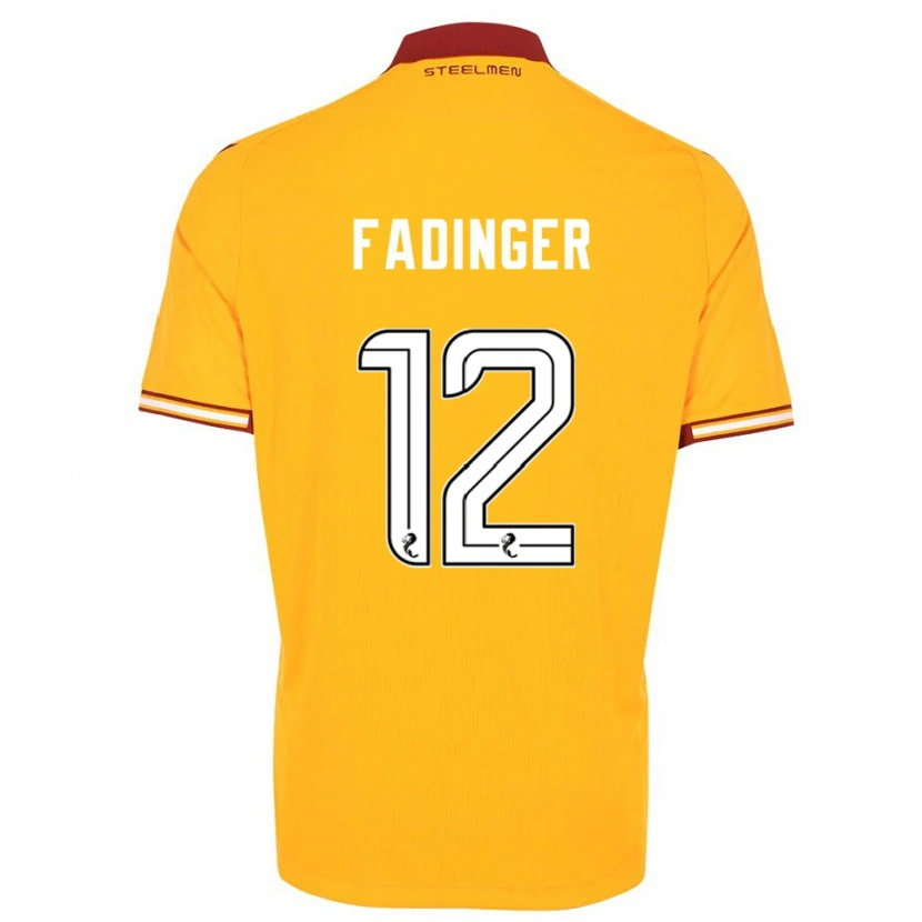 Danxen Kid Lukas Fadinger #12 Yellow Burgundy Home Jersey 2025/26 T-Shirt