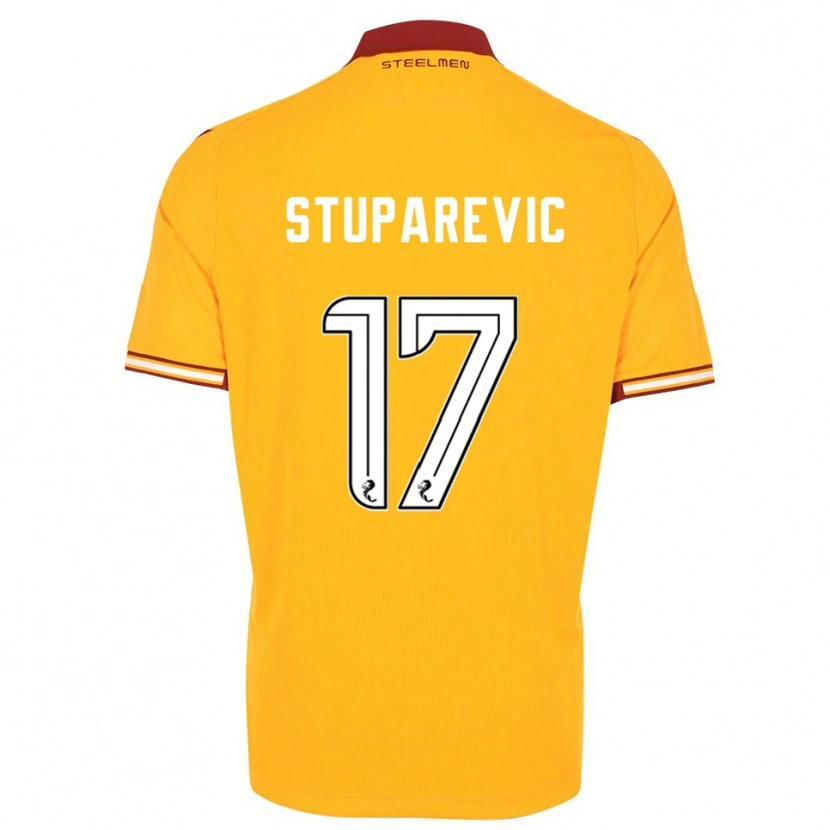 Danxen Kid Filip Stuparevic #17 Yellow Burgundy Home Jersey 2025/26 T-Shirt
