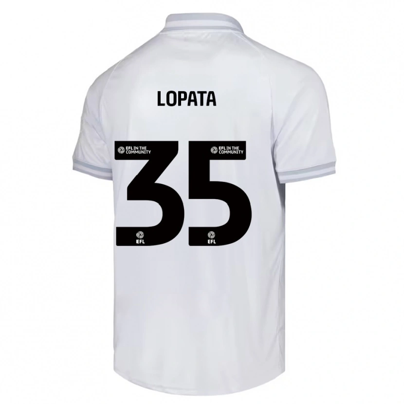 Danxen Kid Kacper Lopata #35 White Gray Black Away Jersey 2025/26 T-Shirt