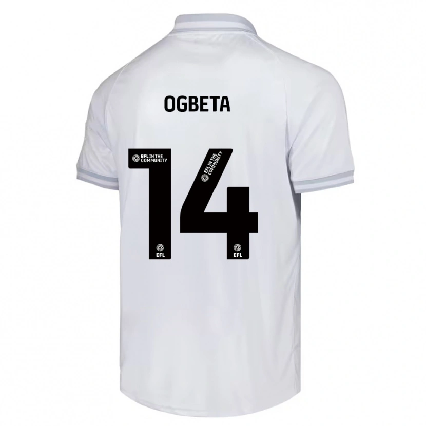 Danxen Kid Nathanael Ogbeta #14 White Gray Black Away Jersey 2025/26 T-Shirt