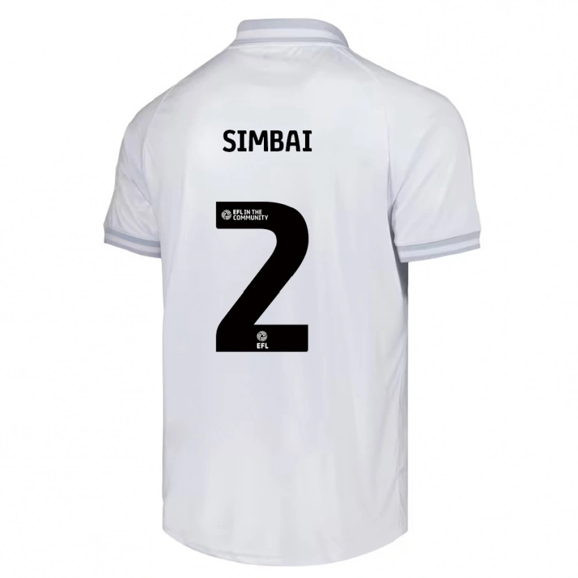 Danxen Kid Kingston Simbai #2 White Gray Black Away Jersey 2025/26 T-Shirt