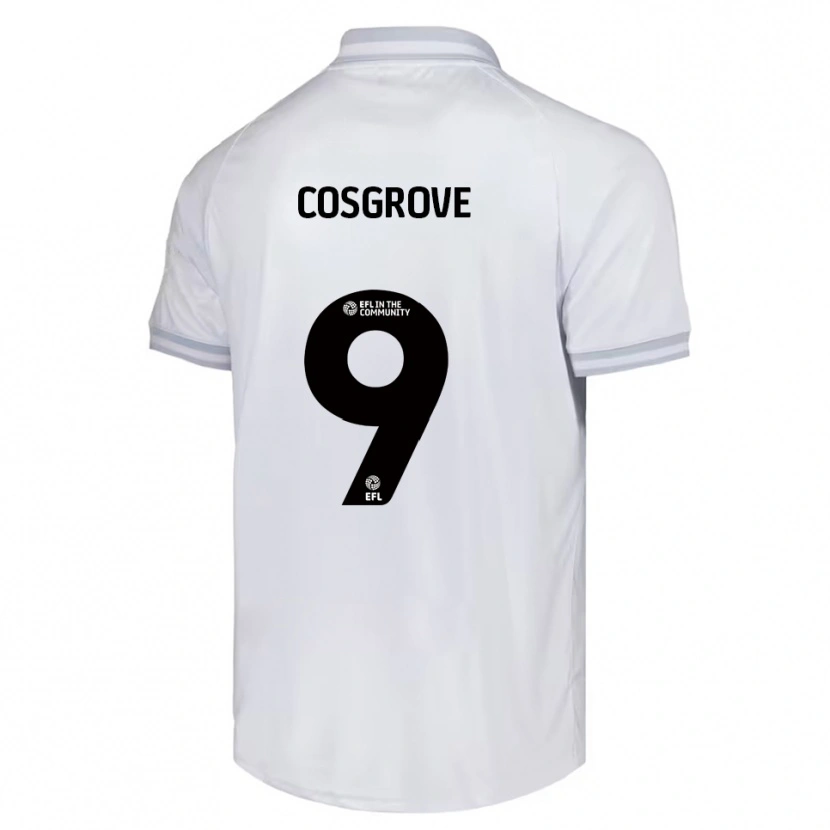 Danxen Kid Sam Cosgrove #9 White Gray Black Away Jersey 2025/26 T-Shirt