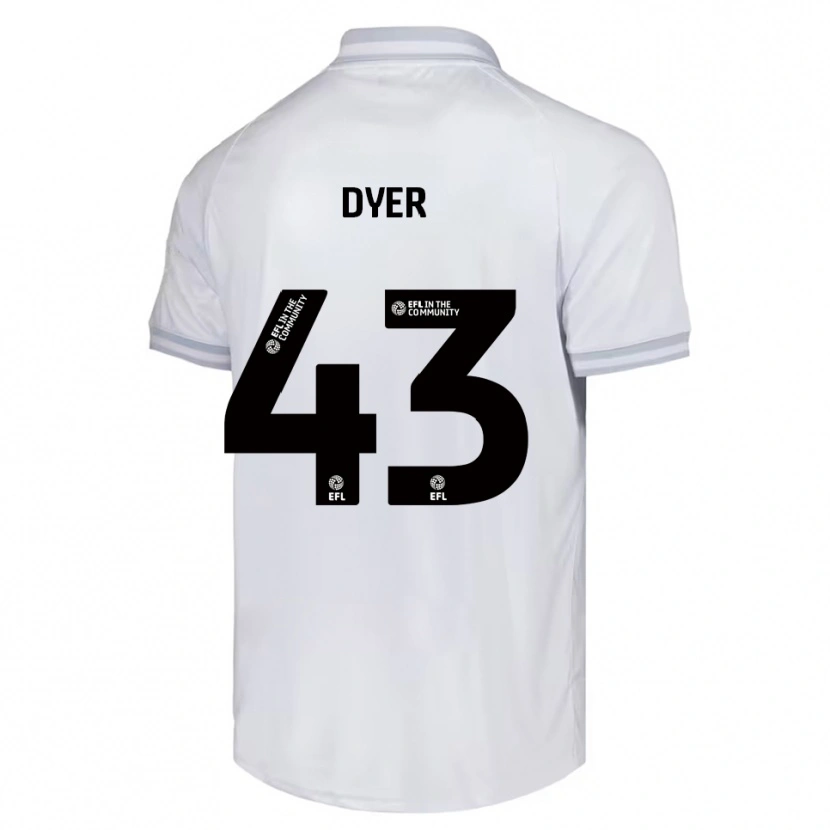 Danxen Kid Josiah Dyer #43 White Gray Black Away Jersey 2025/26 T-Shirt