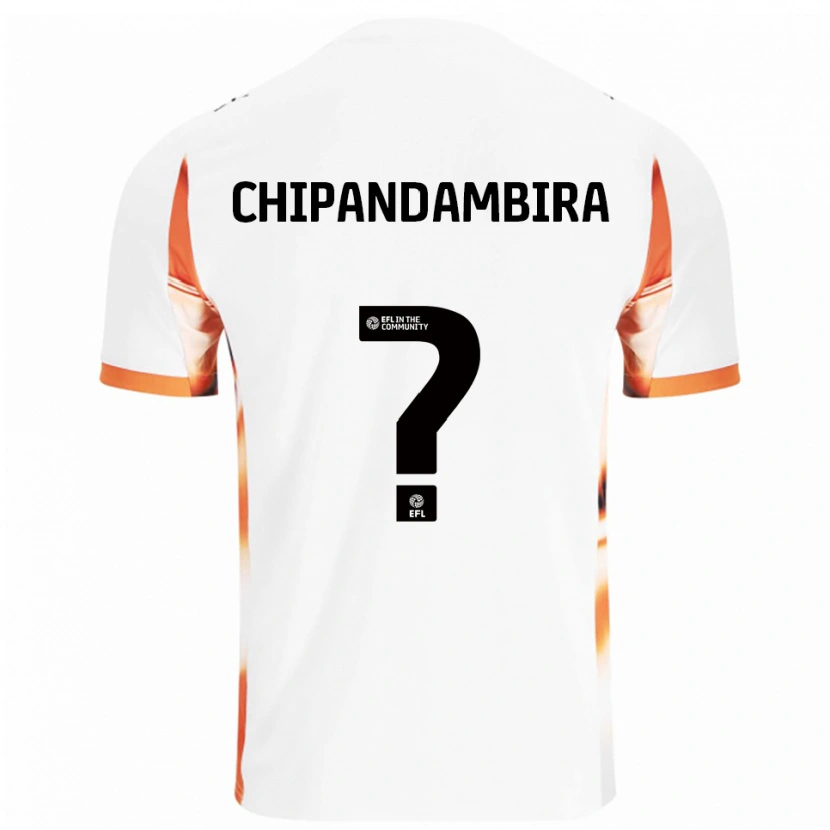 Danxen Kid Tafadzwa Chipandambira #0 White Orange Black Away Jersey 2025/26 T-Shirt