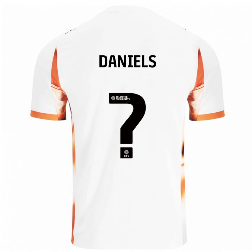 Danxen Kid Jake Daniels #0 White Orange Black Away Jersey 2025/26 T-Shirt