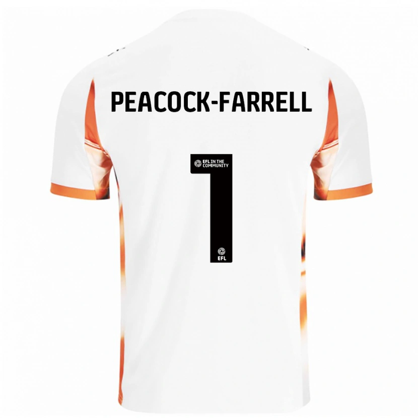 Danxen Kid Bailey Peacock-Farrell #1 White Orange Black Away Jersey 2025/26 T-Shirt