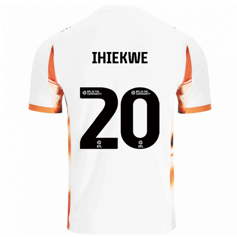Danxen Kid Michael Ihiekwe #20 White Orange Black Away Jersey 2025/26 T-Shirt