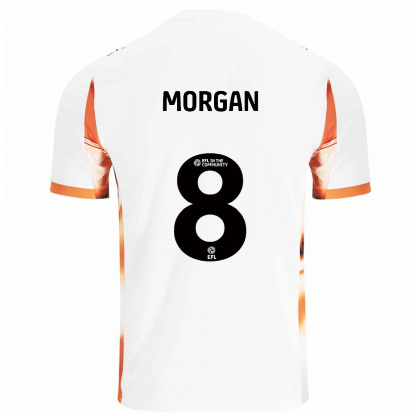 Danxen Kid Albie Morgan #8 White Orange Black Away Jersey 2025/26 T-Shirt
