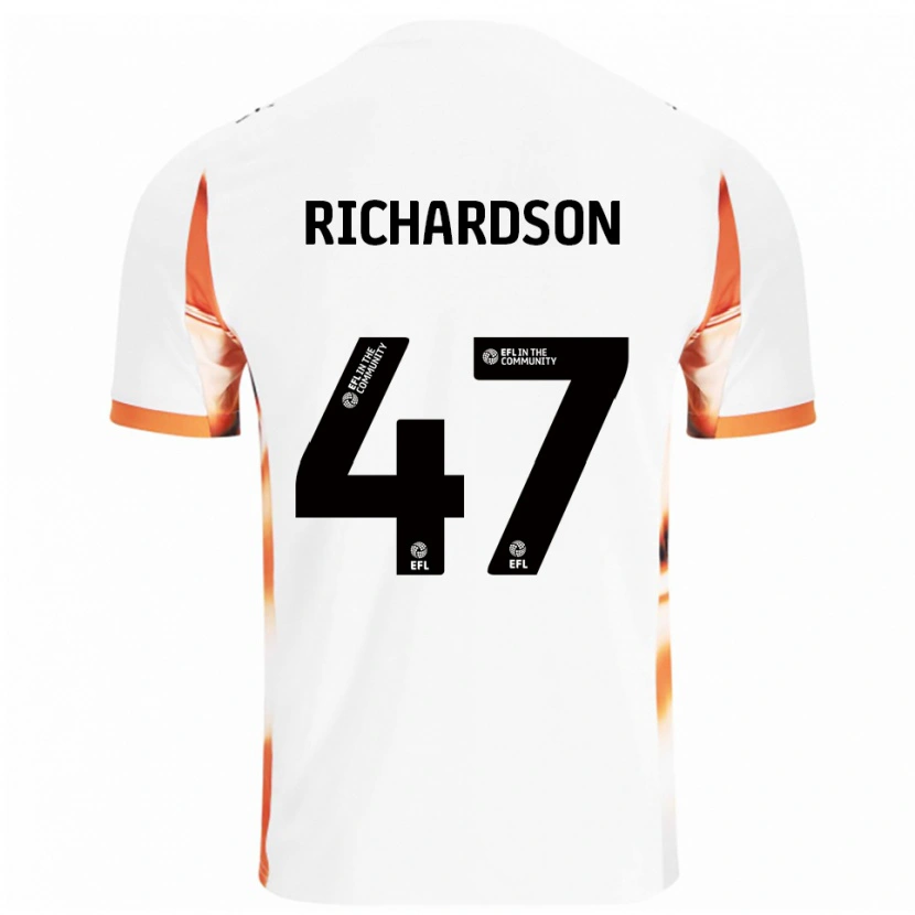 Danxen Kid Jack Richardson #47 White Orange Black Away Jersey 2025/26 T-Shirt