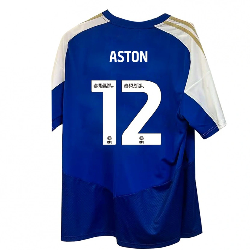 Danxen Kid Logan Aston #12 Blue White Gold Away Jersey 2025/26 T-Shirt