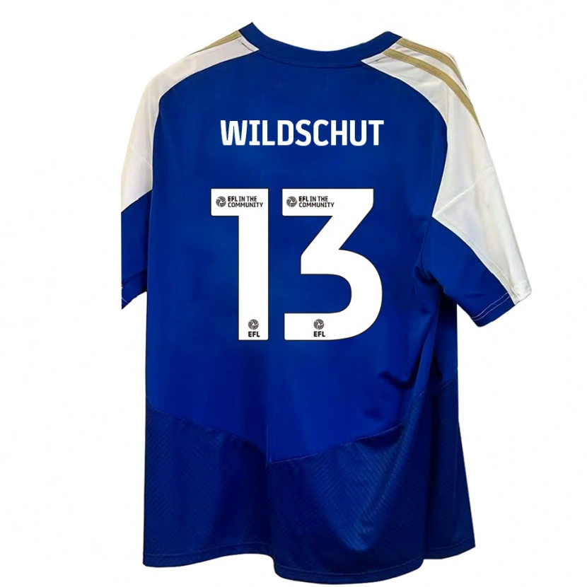 Danxen Kid Yanic Wildschut #13 Blue White Gold Away Jersey 2025/26 T-Shirt