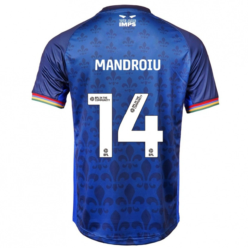 Danxen Kid Daniel Mandroiu #14 Blue Navy Away Jersey 2025/26 T-Shirt