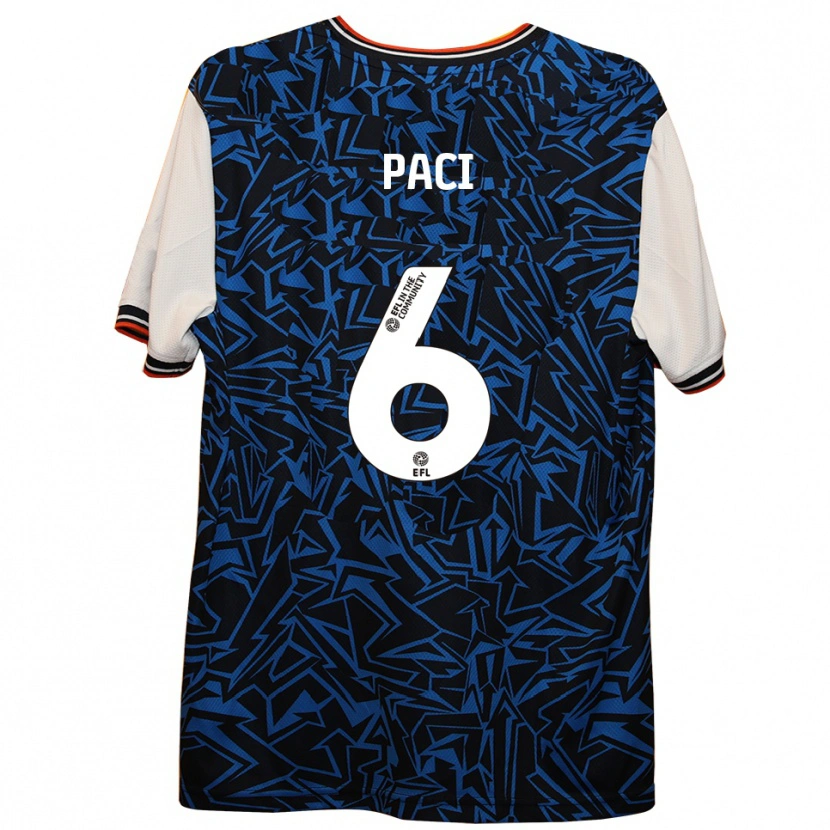 Danxen Kid Stefania Paci #6 Blue Black White Away Jersey 2025/26 T-Shirt