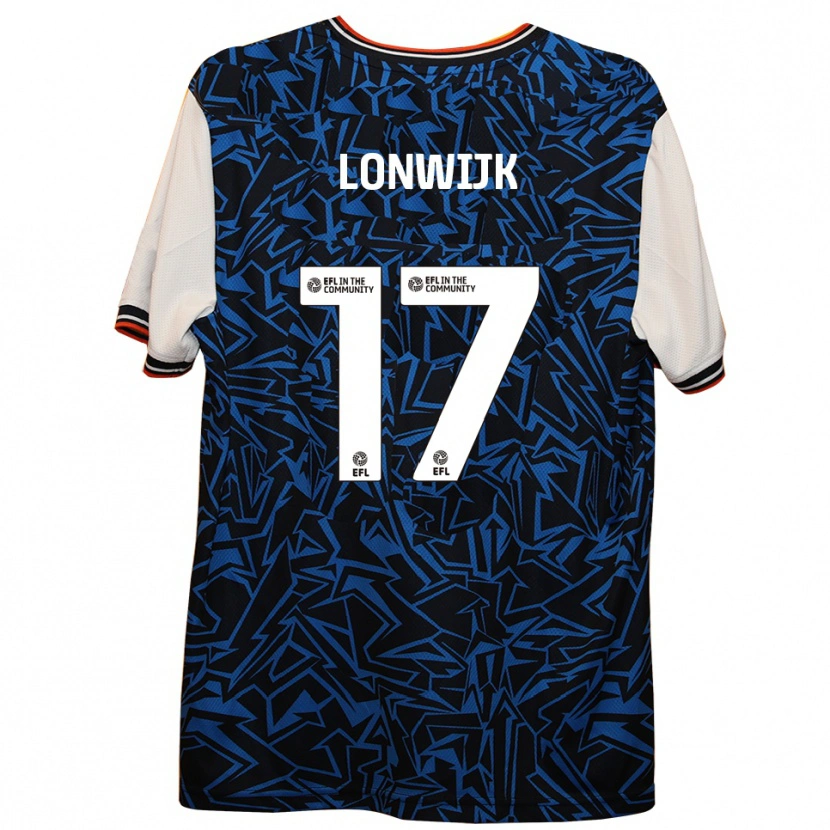 Danxen Kid Nigel Lonwijk #17 Blue Black White Away Jersey 2025/26 T-Shirt