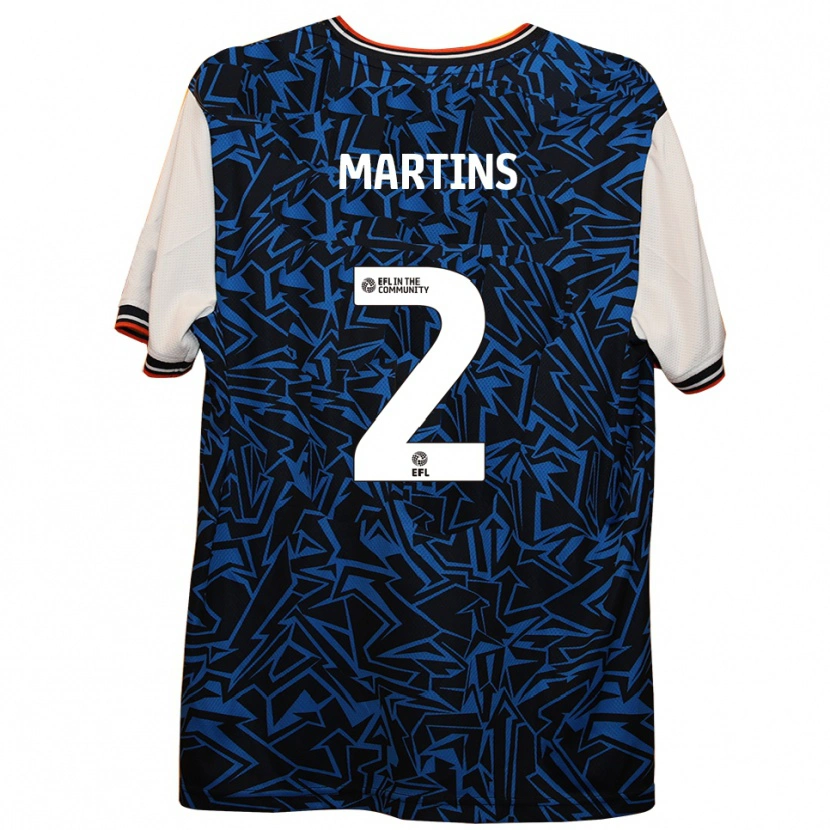 Danxen Kid Priscilla Martins #2 Blue Black White Away Jersey 2025/26 T-Shirt