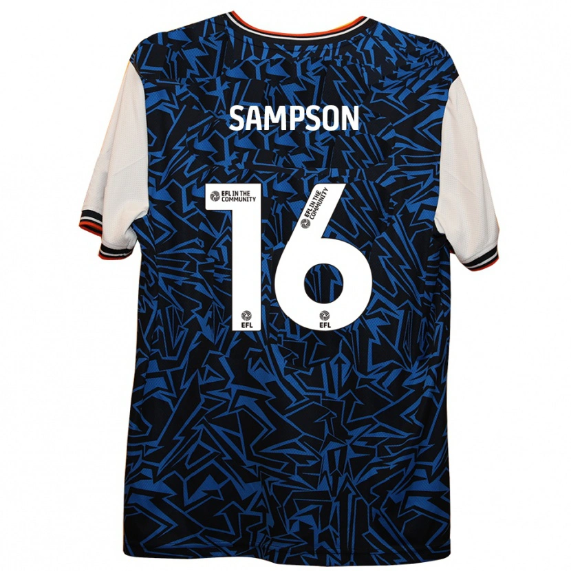 Danxen Kid Enoch Sampson #16 Blue Black White Away Jersey 2025/26 T-Shirt