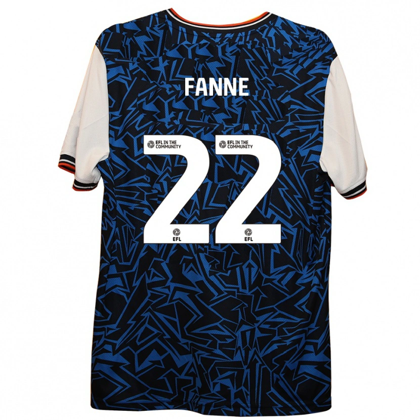 Danxen Kid Lamine Fanne #22 Blue Black White Away Jersey 2025/26 T-Shirt