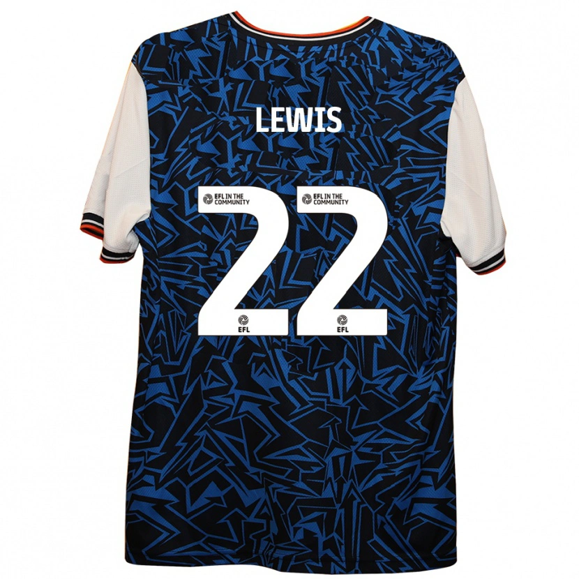 Danxen Kid Shanice Lewis #22 Blue Black White Away Jersey 2025/26 T-Shirt
