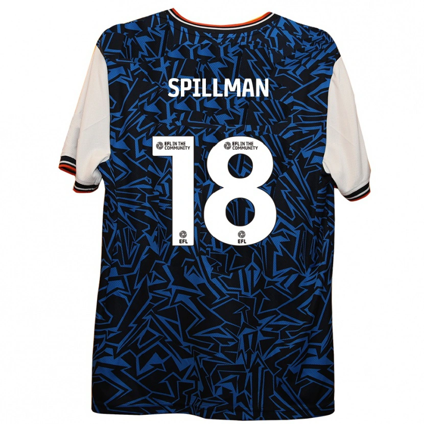 Danxen Kid Gabriella Spillman #18 Blue Black White Away Jersey 2025/26 T-Shirt