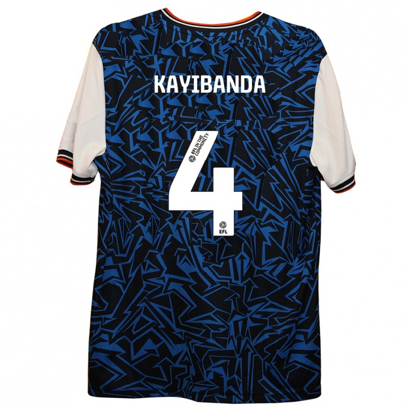 Danxen Kid Claude Kayibanda #4 Blue Black White Away Jersey 2025/26 T-Shirt