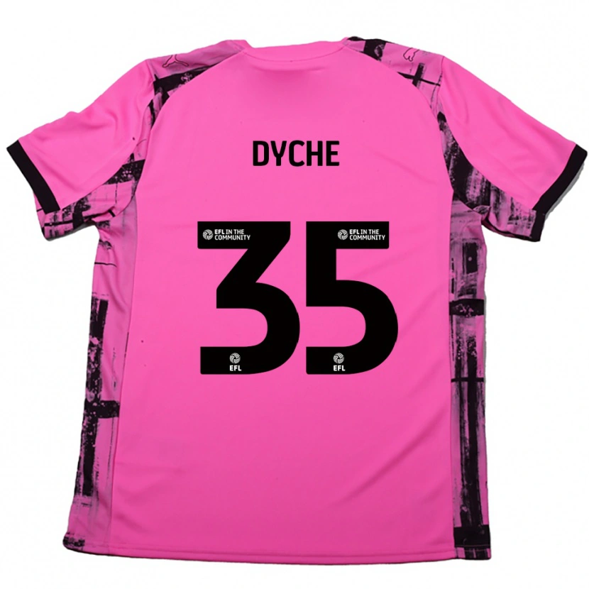 Danxen Kid Max Dyche #35 Rose Red Black Away Jersey 2025/26 T-Shirt